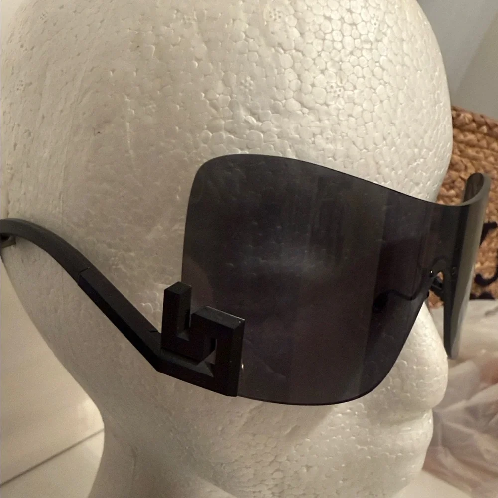 Versace Black Shield Visor Sunglasses
